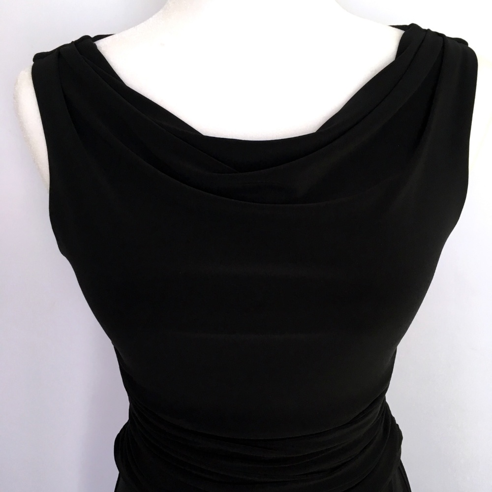 Jones New York Black Cowl Neck Knit Flare Dress - Picture 3 of 7